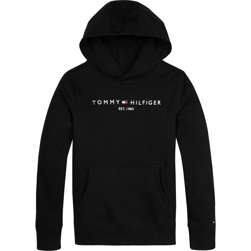 Image of Tommy Hilfiger Tommy Logo Hoodie - Black 15 - 16 Years