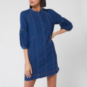Image of Whistles Womens Alria Denim Dress - Blue - UK 10