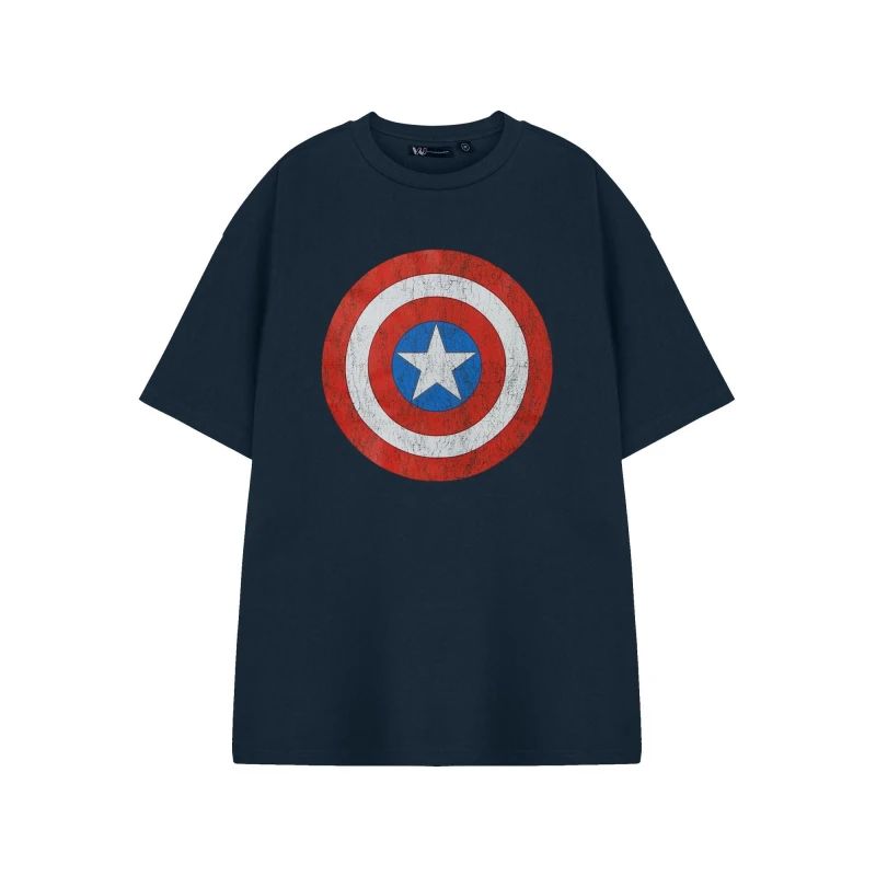 Image of Marvel Marvel Men Short Sleeved T-Shirt in Blue Size: Small Blue S Male 5063203906253