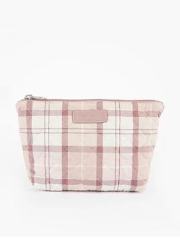 Image of Barbour Quilted Tartan Washbag - Pink