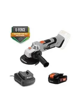 Image of Daewoo U-Force Series Battery Operated 18V (115Mm) Angle Grinder (2Mah Battery & Charger Included)