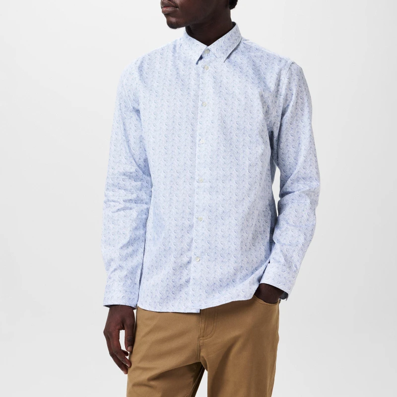 Image of Ted Baker Byrd Slim Fit Floral Shirt - White White M