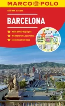 Image of Barcelona Marco Polo City Map - pocket size, easy fold, Barcelona street map