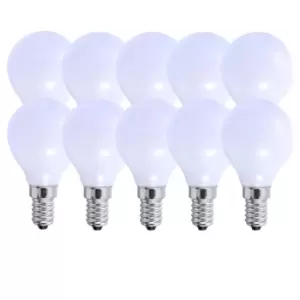 Image of 5 Watts E14 LED Bulb Opal Golf Ball Warm White Dimmable, Pack of 10