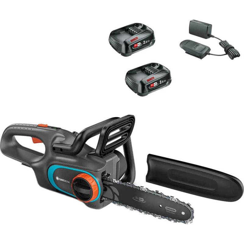 Image of Gardena POWERSAW 250 P4A 18v Cordless Chainsaw 250mm POWERSAW 250 14790-55 Batteries: 2 x 2.5ah Li-ion