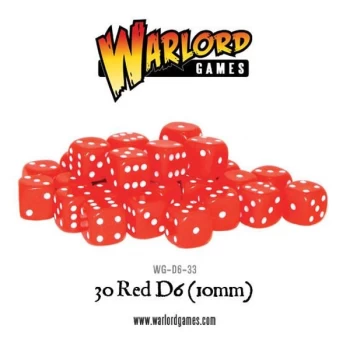 Image of Spot dice 10mm - Red (30)