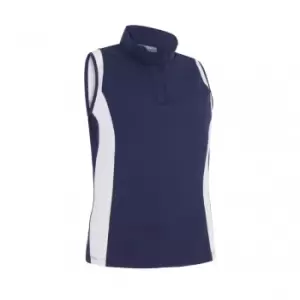 Image of Callaway 2022 Ladies COLOURBLOCK SLEEVELESS POLO PEACOAT XL
