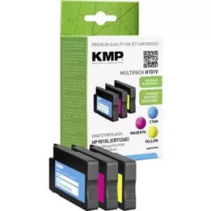 Image of KMP Ink replaced HP 951XL Compatible Set Cyan, Magenta, Yellow H101V 1723,4050