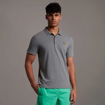 Mens Sport SS Polo - Mid Grey Marl - M