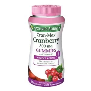 Image of Natureamp39s Bounty Cran Maxamp174 Cranberry 500 mg Gummies with Vitamin C 60 Gummies
