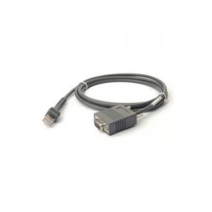 Image of Zebra CBA-R01-S07PBR serial cable Grey 2.1336 m RS232 DB9