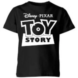 image of Toy Story Logo Outline Kids T-Shirt - Black - 11-12 Years