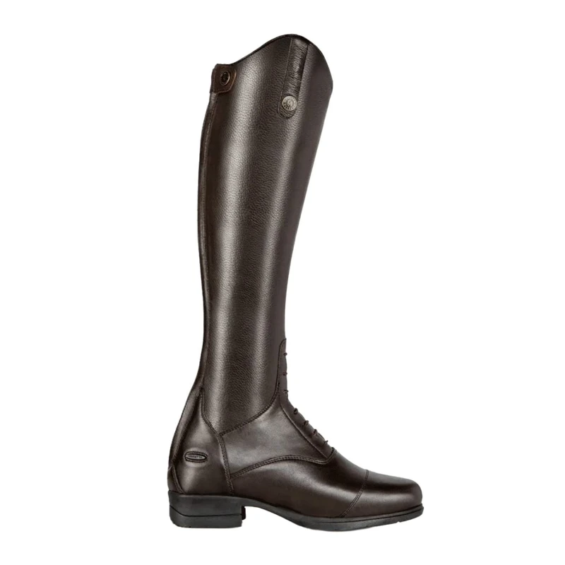 Image of Moretta Gianna Leather Long Riding Boots in Brown Size: 4 Brown Unisex 4