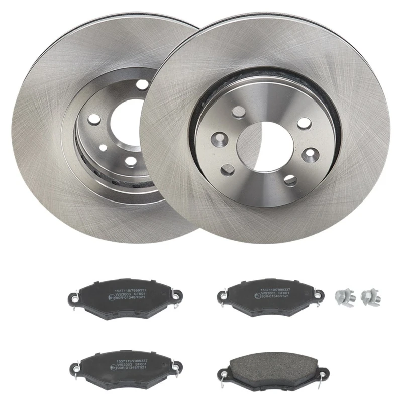 Image of RIDEX 3405B3181 Brake disc and pads set Front Axle, Brake Disc Type: internally vented, excl. wear warning contact Brake Set,disc brakes (3405)