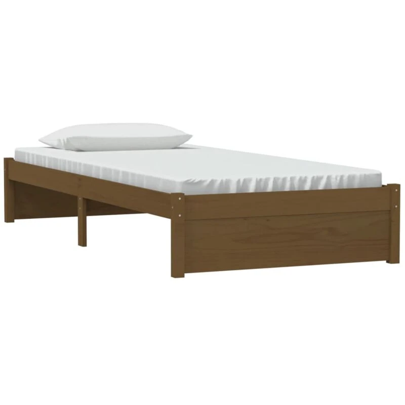 Image of VIDAXL Bed Frame without Mattress Honey Brown Solid Wood 90x190cm Single Vidaxl 8720286998625