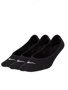 Image of Nike Everyday Lightweight Socks (3 Pack) - Black, Size S, 2-5, Women
