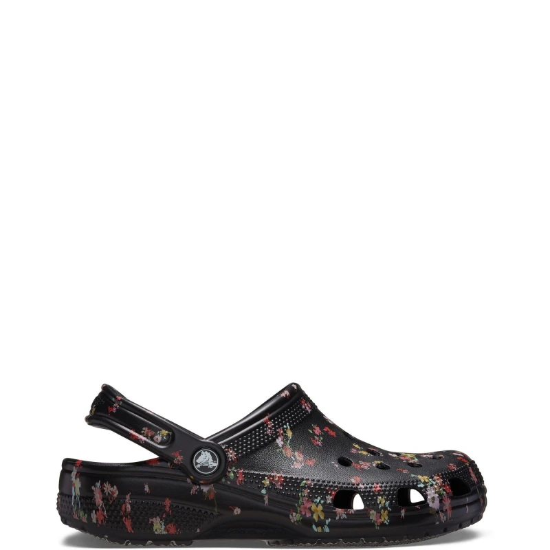 Image of Crocs Unisex Classic Ditsy Floral Clogs Black W4/M3