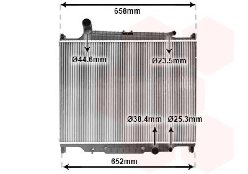 Image of VAN WEZEL Engine radiator VAN WEZEL 02012704