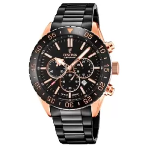 Image of Festina F20578-1 Mens Chronograph With Black Tone Steel Bracelet