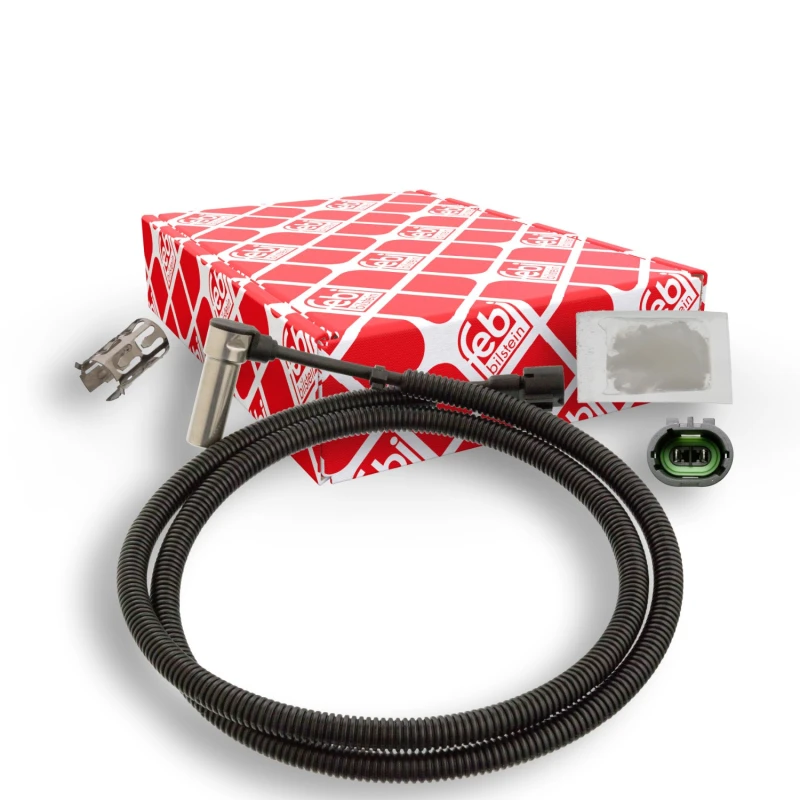 Image of FEBI BILSTEIN 106479 ABS Sensor Front Axle Right, with bush Sensor,wheel speed (412)