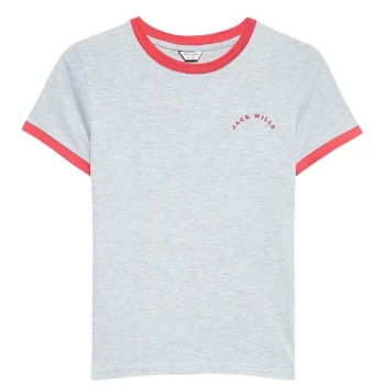 image of Jack Wills Trinkey Ringer T-Shirt - Grey