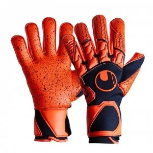 image of Uhlsport Next Level Goalkeeper Gloves - Navy/Fluo Red