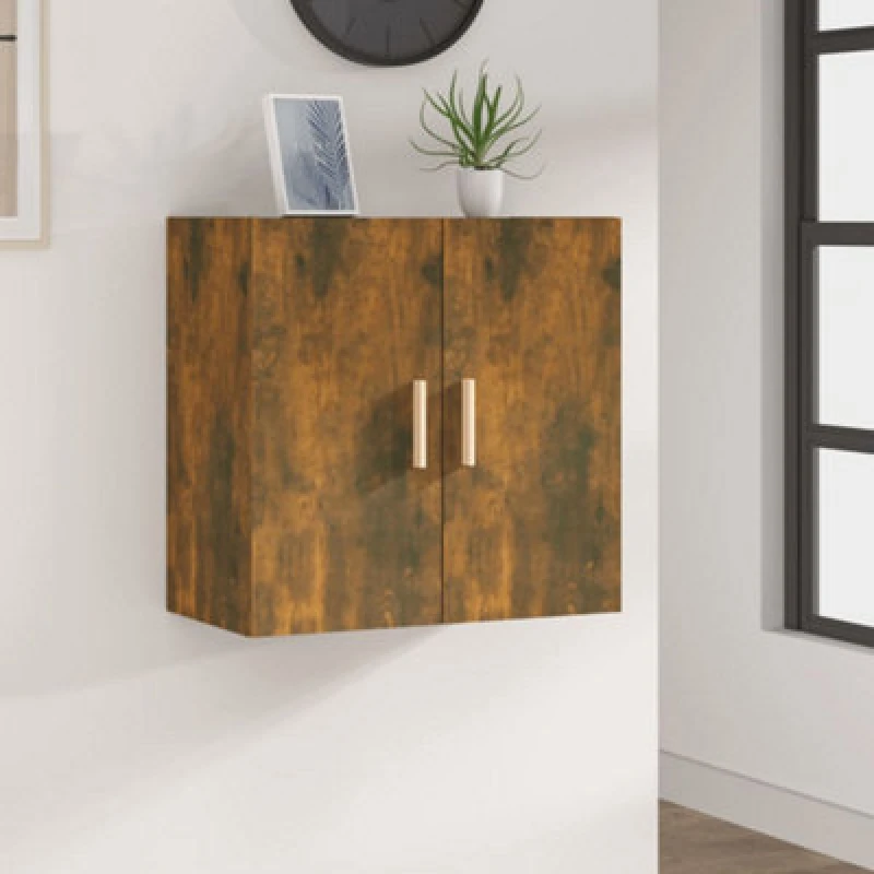 Image of Vidaxl Wall Cabinet Smoked Oak 60X30X60 Cm Engineered Wood, Brown 817591