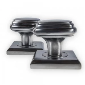Image of LocksOnline Square Mortice Door Knob Set on Square Rose
