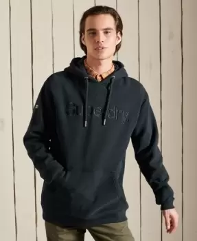Image of Superdry Mens Embroidered Tonal Core Logo Hoodie Navy / Eclipse Navy - Size: L