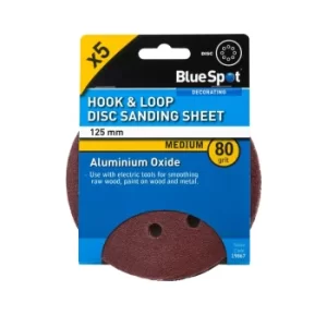 Image of 125MM 5 Pack 80 Grit Sanding Disc