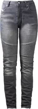 Image of John Doe Betty Biker XTM Women Motorcycle Jeans, grey, Size 27, grey, Size 27 for Women