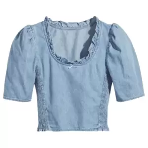 image of Levis Louise Short Sleeve Blouse - Blue