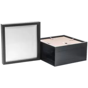 Image of 3D Box Photo Frames - 10 x 10' - Black - Pack of 5 - Nicola Spring