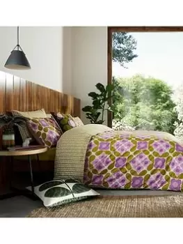 Image of Orla Kiely Flower Tile 100% Cotton Duvet Cover
