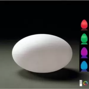 Image of 09-diyas - Huevo Oval Induction LED RGB Table Lamp Outdoor IP65, 120lm, opal white