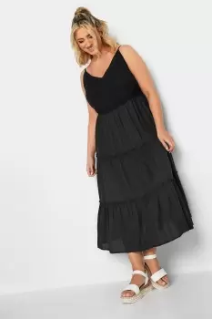 Image of Broderie Tiered Midaxi Dress