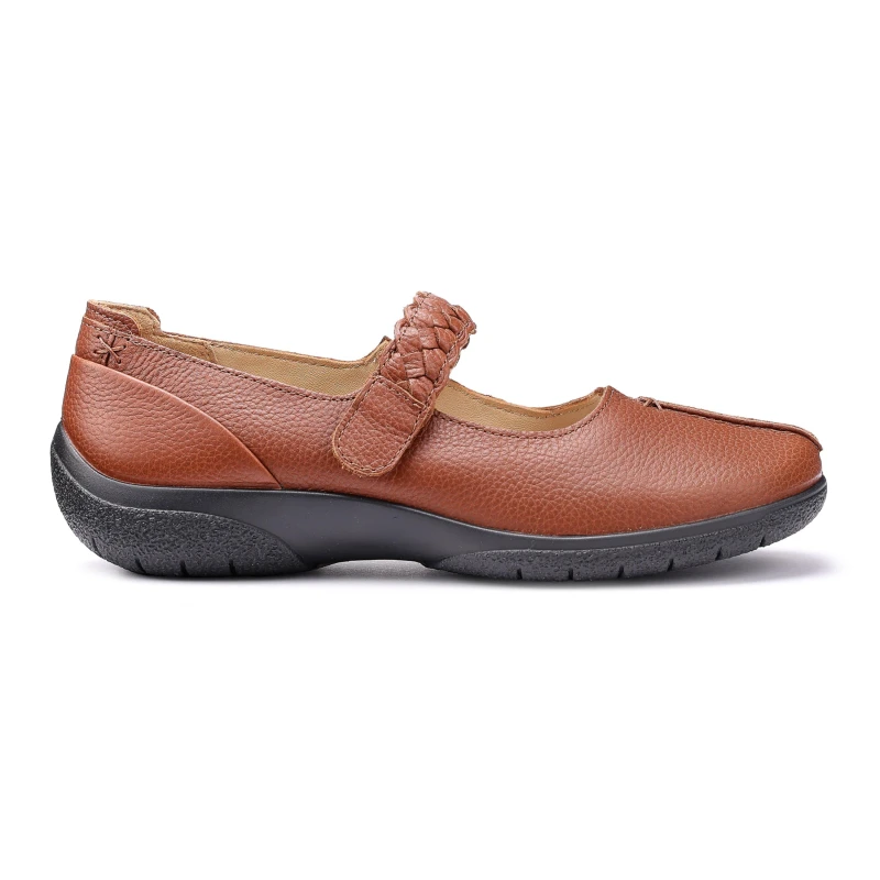 Image of Hotter Wide Fit 'Shake II' Mary Janes Tan