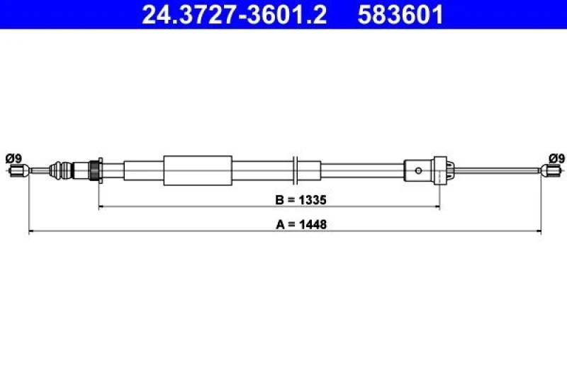 Image of Handbrake cable ATE 24.3727-3601.2