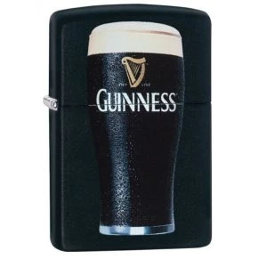 Image of Zippo Guinness Pint Black Matte Finish Windproof Lighter