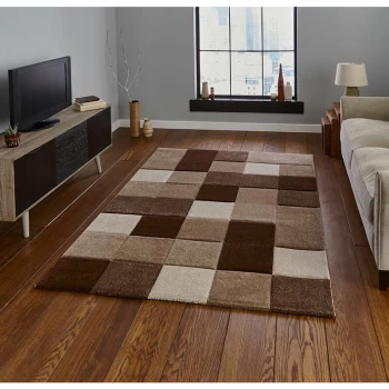 Image of Brooklyn 646 Beige Brown 120cm x 170cm Rectangle - Brown and Beige