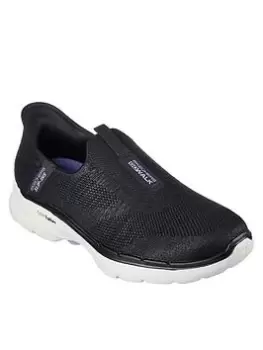 Image of Skechers Go Walk 6 Fabulous View Plimsoll - Black, Size 3, Women