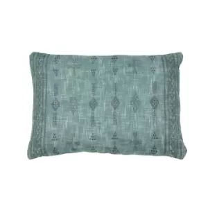 Image of Simply Green Aztec Print Cushion Blue