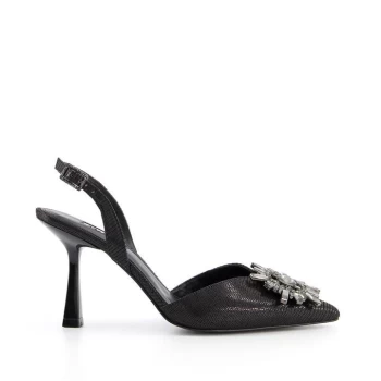 image of Dune London Dune Casis Heeled Sandals Womens - Black Fabric