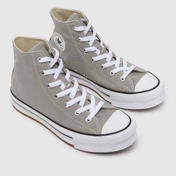 Image of Converse light grey all star eva lift hi Youth trainers Light Grey UK 3 (EU 35½)