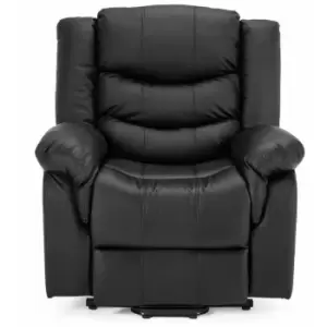 Image of More4homes - seattle Black electric rise leather recliner armchair sofa home lounge chair