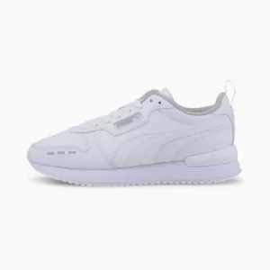 Image of PUMA R78 Youth Trainers, White/Grey Violet Size 4 Shoes