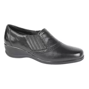 image of Mod Comfys Womens/Ladies Softie Leather Casual Shoes (8 UK) (Black)