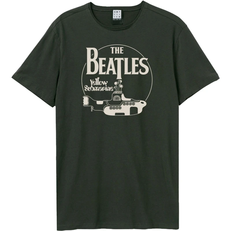 Image of Amplified Amplified Men Yellow Submarine The Beatles T-Shirt in Charcoal Size: X-Small Charcoal XS Male 5063693952631
