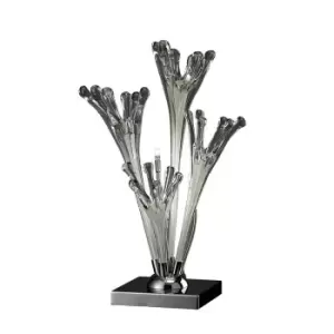 Image of Love Table Lamp 3 Light G4 Polished Chrome/White Glass, NOT LED/CFL Compatible