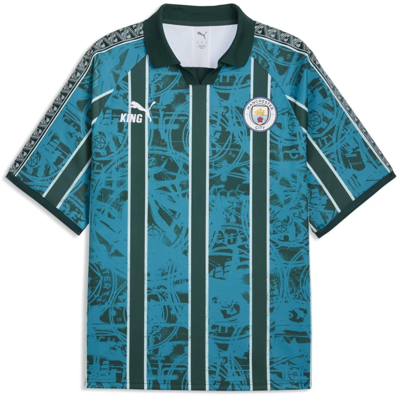 Image of Puma Mens Manchester City Licensed Retro Football Shirt Blue/Navy male S